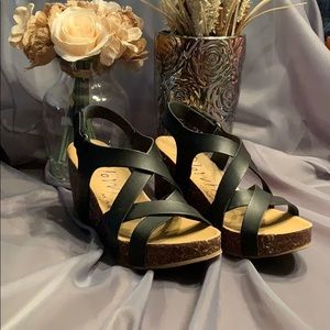 Blowfish black wedges